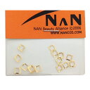 NAN ネイルパーツ メタル スタッズ ゴールド スクエア サイズM 3mm 15個入り NAN-PRTS-102