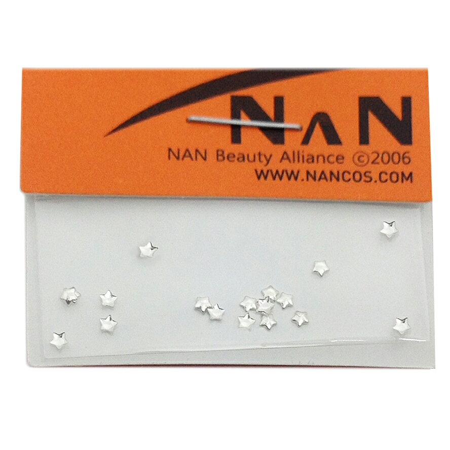 NAN ネイルパーツ メタル スタッズ シルバー スター ドット サイズS 2mm 15個入り NAN-PRTS-110
