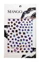 【半額】 MANGO ネイル ステッカー シール MNG06 スクエア ダイヤ ターコイズ