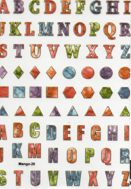 MANGO ネイル ステッカー シール MNG20 アルファベット