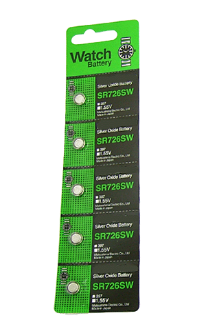 送料無料　電池　【SR726SW（397）】 5個セット　1シート 時計用電池　ボタン電池 電池交換　 【B】