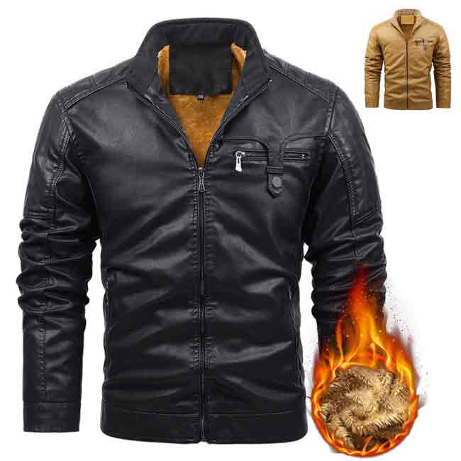 ジャケット メンズ レザージャケット ブルゾン ライダースジャケット バイクジャケット ジャケット アウター リブ 冬