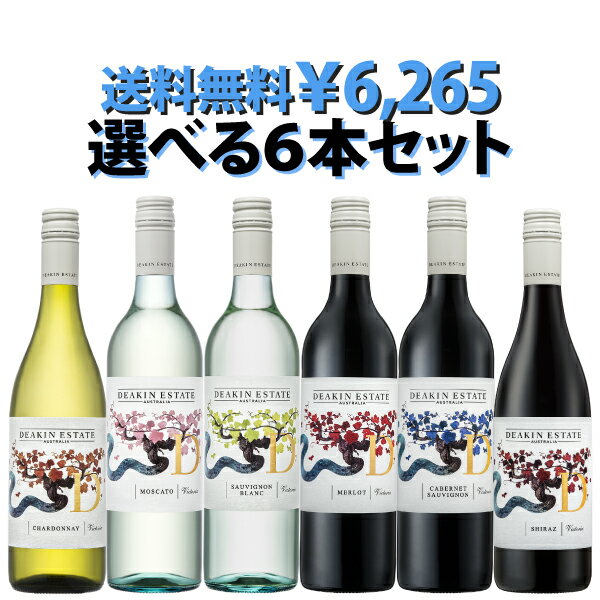 【ポイント5倍(27日2時まで)】オーストラリアのコスパ抜群ワイン、ディーキンの選べる6本セット 750ml×6本