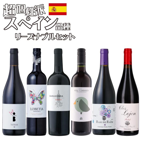 超個性派揃いのスペイン品種をリーズナブルに堪能出来る！　スペイン産ワインセット　750ml×6本