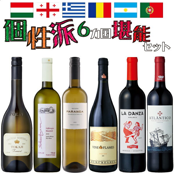 【20〜22日ポイント5倍】個性派6ヵ国堪能セット　750ml×6本のサムネイル