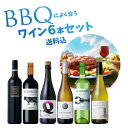 BBQによく合う ワイン 6本セット 750ml×6本 肉に合う 海鮮 魚介類 ステーキ 海老 貝 バーベキュー 焼肉 焼きそば 白ワイン 辛口 スッキリ 赤 ランブルスコ スパークリング 料理に合うワイン 手で開けられる スクリューキャップ ワインオープナー不要 アウトドア キャンプ