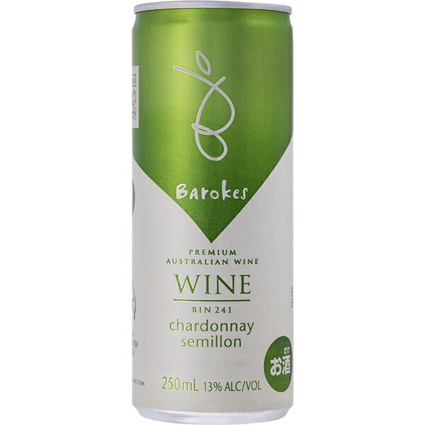 バロークス 缶 白ワイン　250ml (白ワイン) 　(ギフト対応不可）缶ワイン