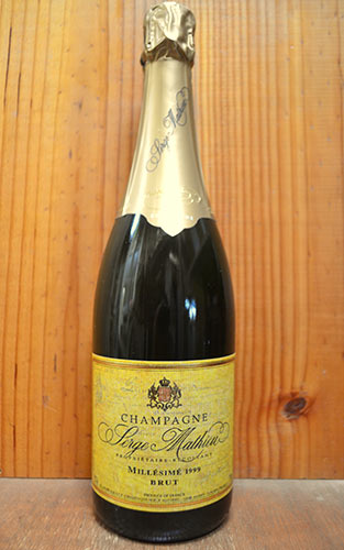 セルジュ マチュー シャンパーニュ ブリュット ミレジム 1999 泡 白 シャンパン シャンパーニュ 750mlSerge Mathieu Brut Champagne Millesime [1999] R.M AOC Millesime Champagne誕生日 ギフト プレゼント 結婚祝 贈り物 結婚 お祝い 記念品