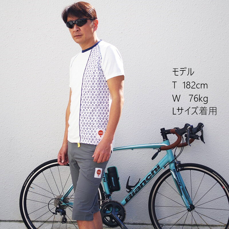 アウトレット アンカープリントTシャツ メンズ 春 夏 半袖 サイクルウェア カジュ...
