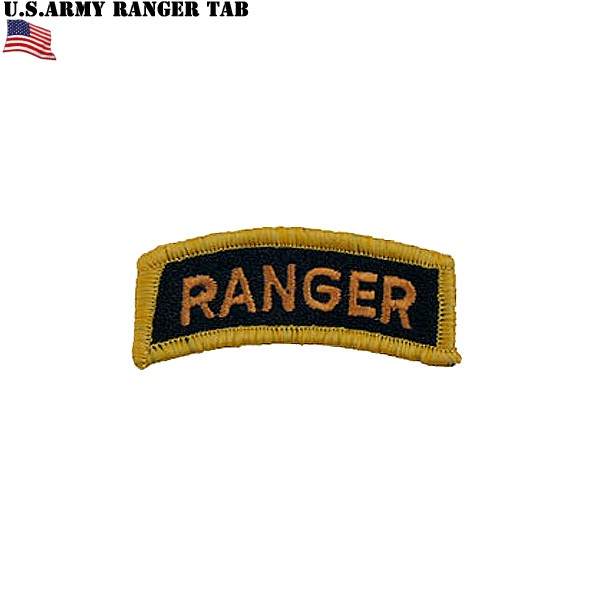 クーポンで最大15%OFF★ネコポス対応 新品 米軍 RANGER タブワッペン ＃124 ミリタリージャケットやシャツ、バッグ等 様々なアイテムに付けてカスタム可能《WIP03》【So】【T】