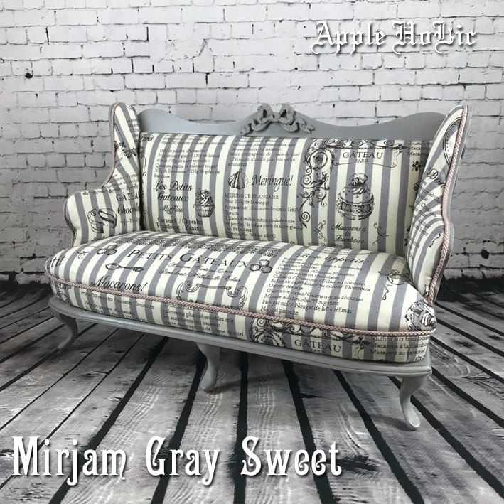 ドール チェア | Mirjam Gray Sweet・ミリヤム グレー スイート 2S | ミニチュア 家具 ミニチュア 椅子 ミニチュア ソファ ドール ソファ パーソナルチェア 二人掛けソファ ブライス blythe harmonia bloom harmonia humming 1/6 ドール用