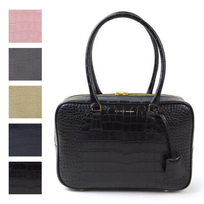 ADMJ エーディーエムジェイ CROCODILEEMBOSSING　BASIC　BOSTONBAG　クロコ型押しボストンバッグ 28cm ACS01070