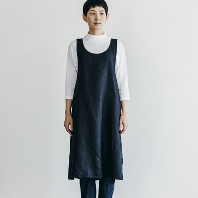 fog linen work フォグリネンワーク LINEN OVER DRESS APRON NAVY リネンオーバーエプロン ネイビー LKA116-104【smtb-TD】