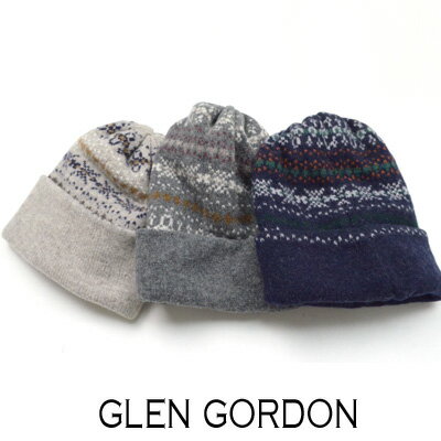 GLEN GORDON(グレンゴードン)HALF GAUGE 2WAY 5COLOR FAIRISLE&SOLID HAT フェアアイルハット　ニットキャップ NGH1581