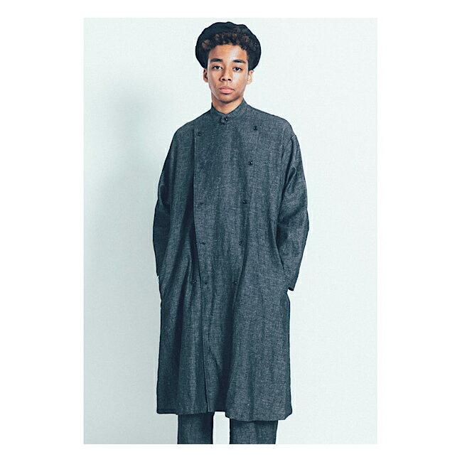 ポータークラシック Porter Classic 【正規販売店】 ブレッソンリネンダブルコート“BRESSON” LINEN DOUBLE COAT GRAY PC-021-1512