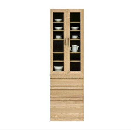 食器棚 完成品 幅60cm 高さ200cm 木製 北欧風 ナチュラル 堀田木工所