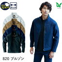 楽天WORKWEAR　LAB【お得なクーポンあり】作業着 作業服 Asahicho 旭蝶繊維 アサヒチョウ 長袖ブルゾン 820 秋冬用 ジャンパー メンズ ストレッチ 帯電防止素材 SS～6L シルバー カーキ ネイビー チャコール 大きいサイズ スリム テクニカルストレッチ