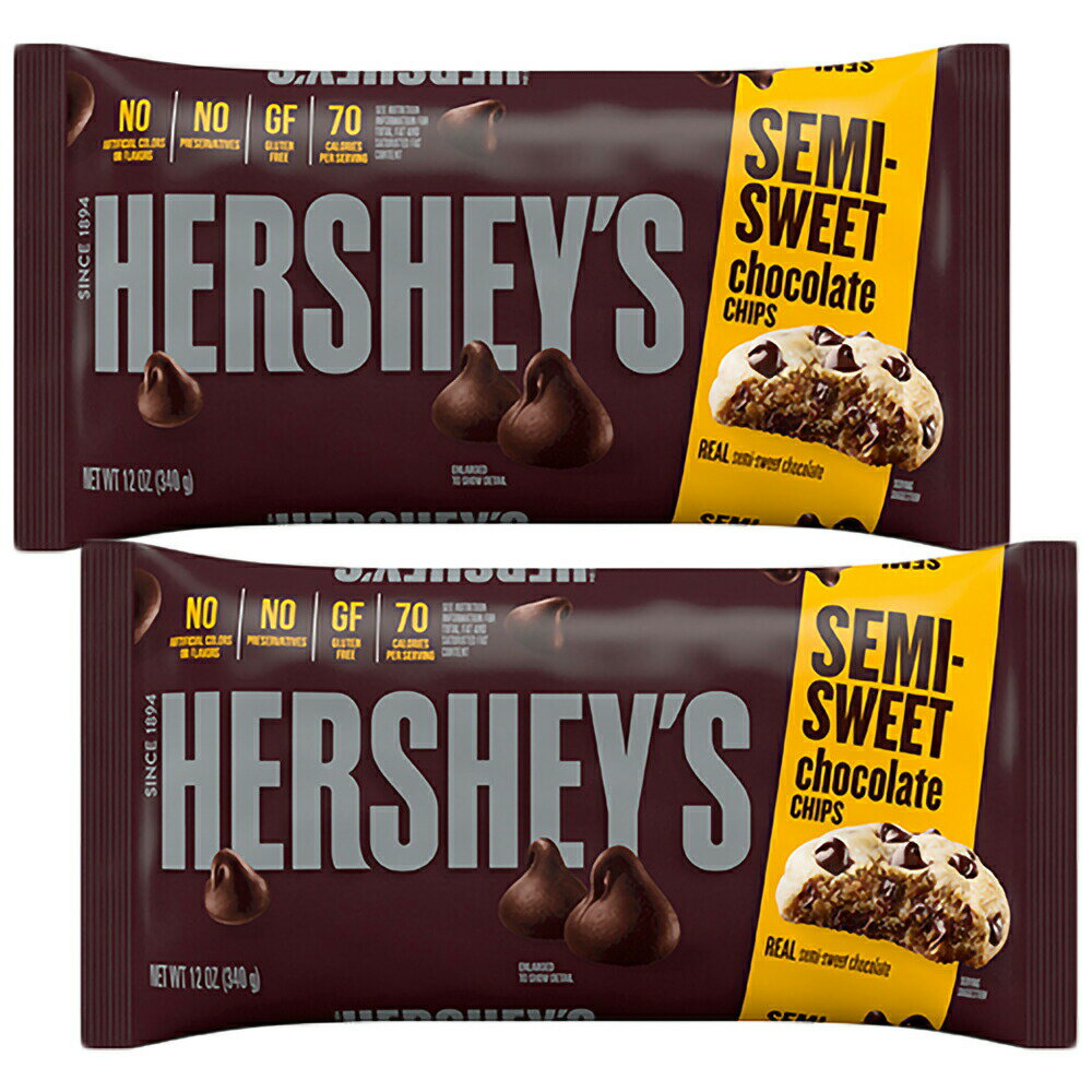 Hershey ハーシー セミスイート チョコチップ 340g 2個セット 送料無料 アメリカ USA
