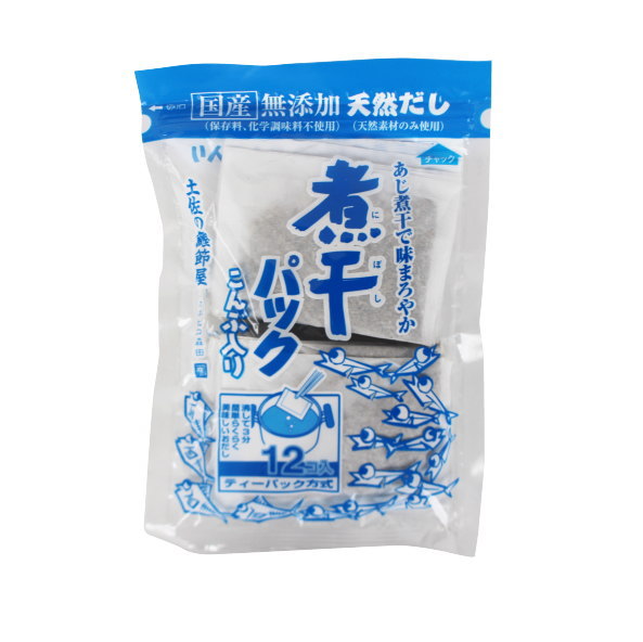 煮干しパック(10g×12)6袋 高知産 森田鰹節 送料無料 いわし あじ 昆布 だし
