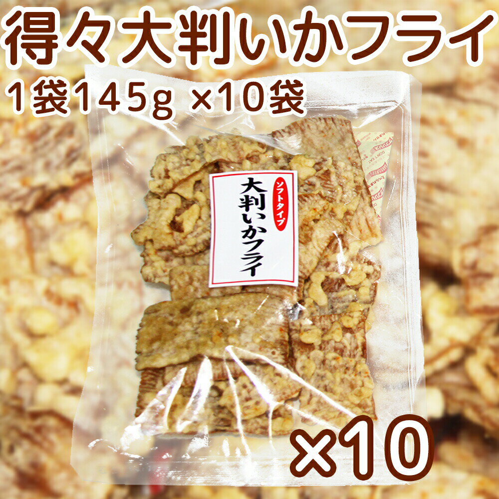 送料込み 広島名産 得々大判 いかフライ 126g 10袋セット しっとりやわらかタイプ イカ天 おつまみ ?脆餅 下酒菜