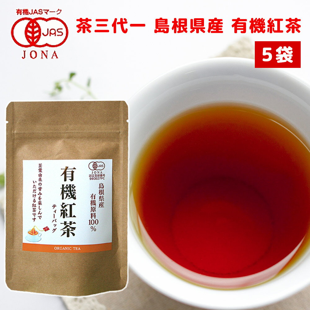 有機紅茶 ティーバック（2g 10P） 5袋 島根県産 送料込み 有機JAS認定品 茶三代一 オーガニック