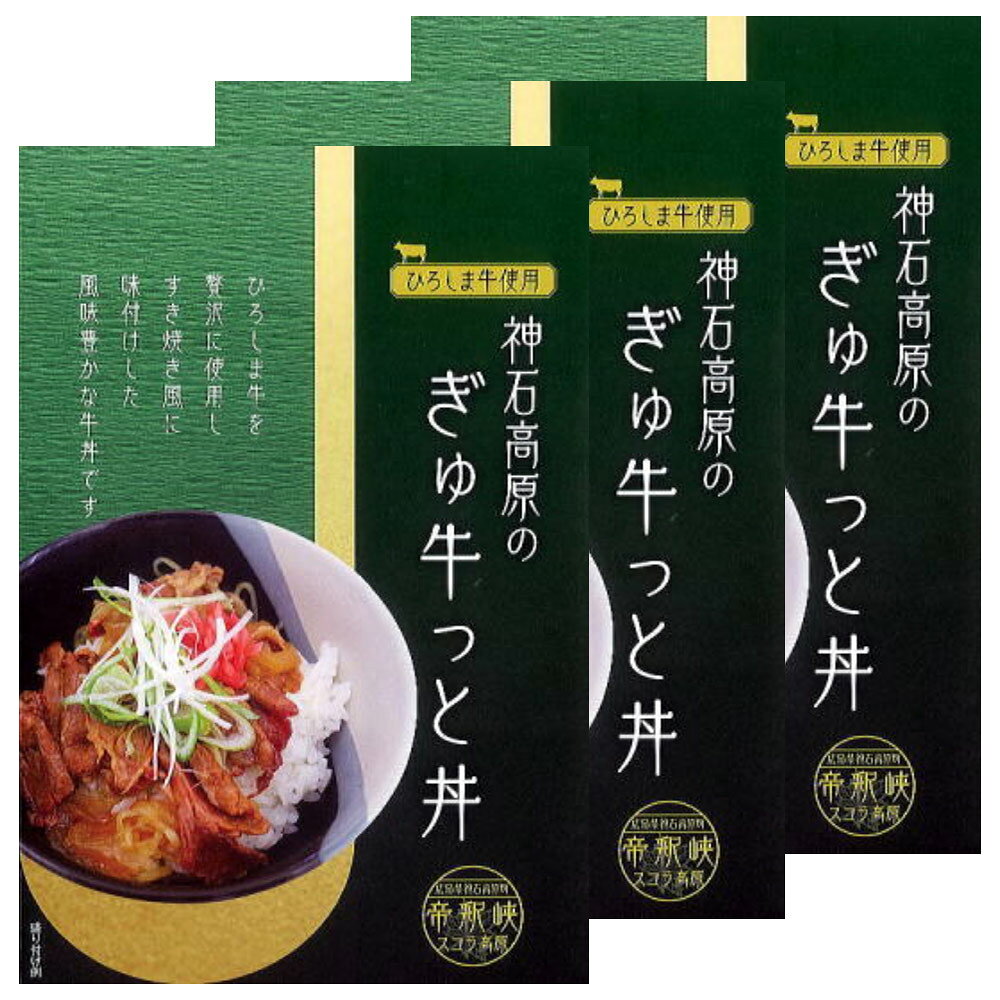 牛丼 ぎゅ牛っと丼 160g 3個セット 広島牛使用 送料込み レトルト 和牛 ご当地グル...