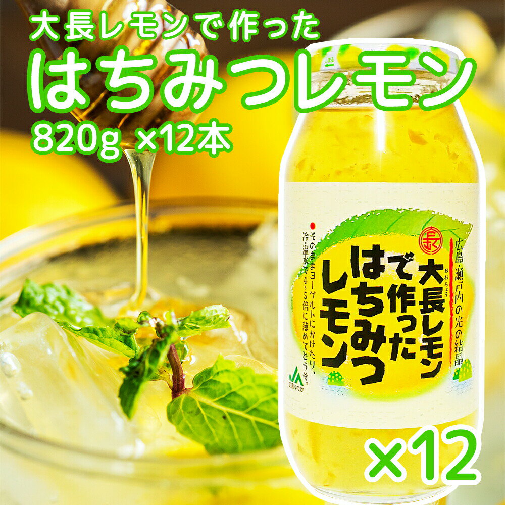 送料込み 大長レモンで作った はちみつレモン 820g 12本セット 得用 蜂蜜 レモン加工品 広島産レモン 広島ゆたか農業協同組合 お土産