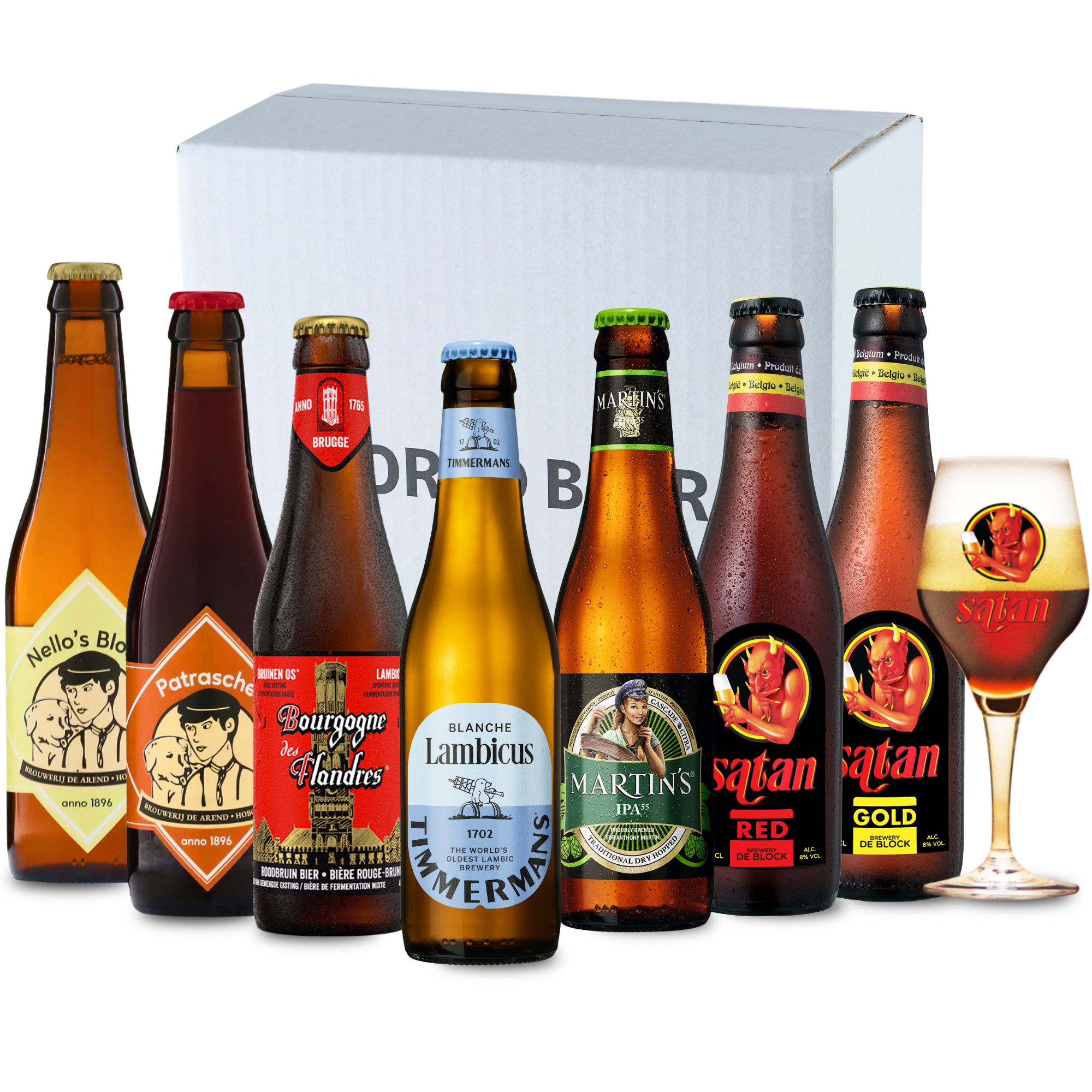 楽天世界のお酒専門店　IKEMITSU【 ベルギービール 飲み比べBOX【グラス付 】 （330mlx7本入）クラフトビール 海外ビール 飲み比べ 詰め合わせ 母の日 父の日 敬老の日 誕生日 贈り物 お中元 お歳暮 プレゼント ギフト セット 正規輸入品