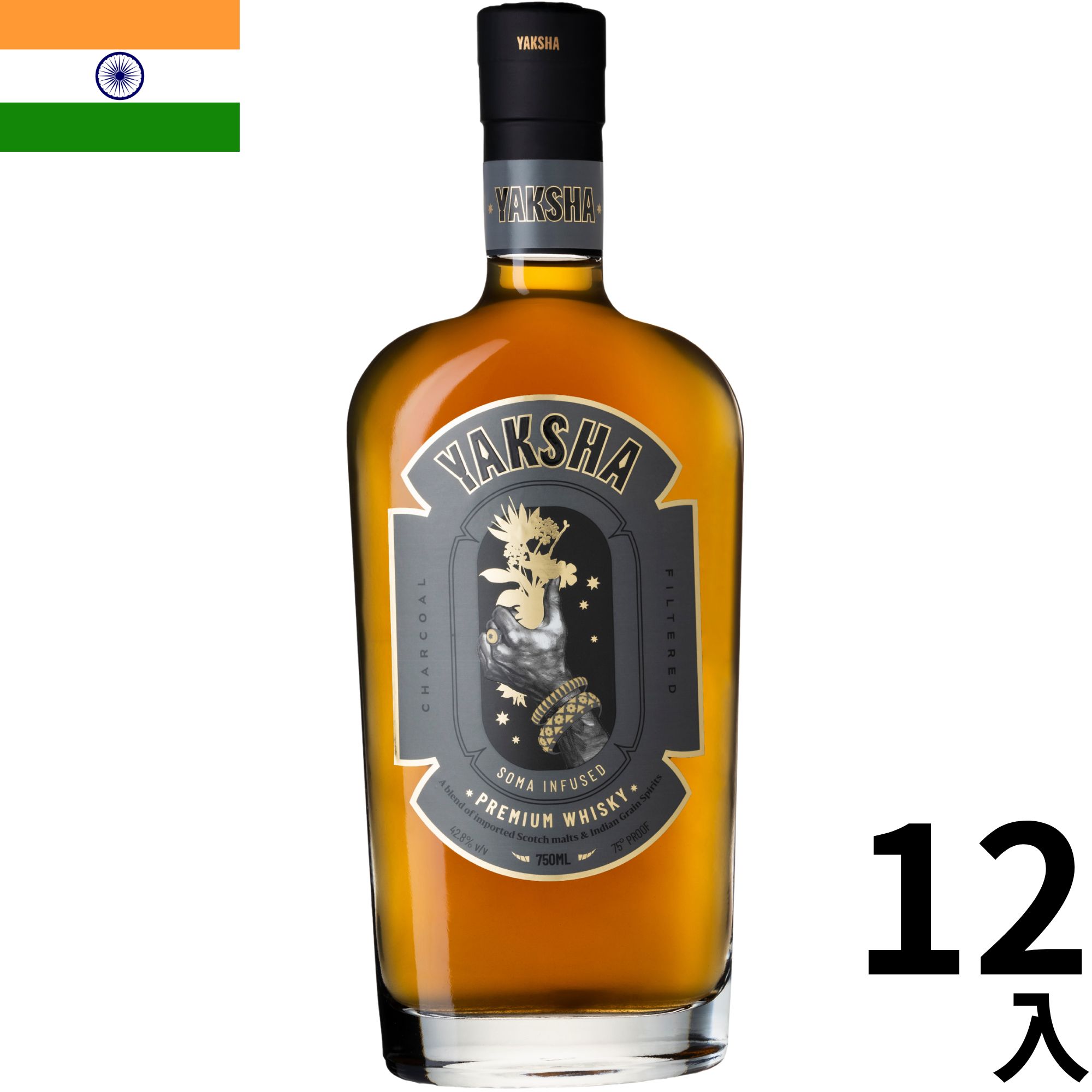 インド ウイスキー ヤクシャ (750mlx12本入)スピリッツ ウイスキー ウィスキー正規輸入品 Yaksha Whisky India