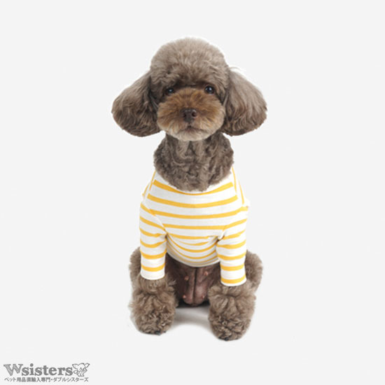 【メール便可】 犬服 ボーダー Tシャツ 犬の服 ドッグウェア Tシャツ カジュアル かわいい 人気 新作 小型犬 セール 春 夏 秋 重ね着 ParisDog パリスドッグ 正規品 WSISTERS ダブルシスターズ ダブシス 【長袖ボーダーTシャツ】