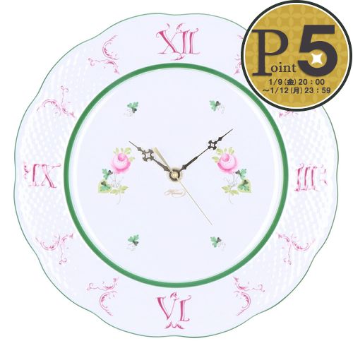 【新品・保証書付】ヘレンド ウィーンの薔薇  ウォールクロック 壁掛け時計 新品】ヘレンドHEREND ウィーンの薔薇 ウォールクロック 掛け時計