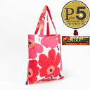 【4/24(水)20時～28時間限定ポイント5倍】 マリメッコ エコBAG トートバッグ MARIMEKKO 067572 001 レッド×ホワイト PIENI UNIKKO ピエニ ウニッコ 【同梱不可】【ギフト不可】【RSL】