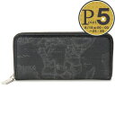 【15日0時〜24h限定ポイント5倍】 プリマクラッセ 長財布 地図柄 W057 6426 ブラック(0001 BLACK) PRIMA CLASSE