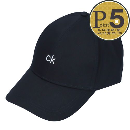 Rakuten - 【30日0時〜24h限定ポイント5倍】 カルバンクライン CALVIN KLEIN キャップ 帽子 K50K506087 ブラック(BAX BLACK)