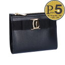 【15日0時〜24h限定ポイント5倍】 フェラガモ FERRAGAMO 折財布 ヴァラ 22E009 734500 ブラック(BLACK)
