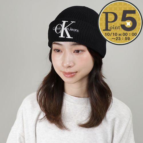 y5/15()0`24Ԍ|Cg5{z JoNCW[Y CALVIN KLEIN JEANS jbgXq MONOGRAM BEANIE K50K510763 BDS ubN(BLACK)