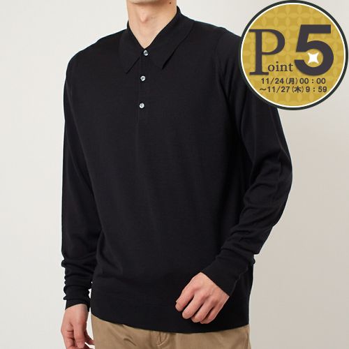 【24日0時〜82h限定ポイント5倍】 ジョンスメドレー JOHN SMEDLEY メンズ 長袖 ポロシャツ カットソー DORSET:ドーセット エクストラフ...