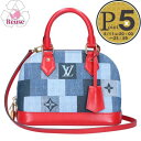 【11日20時〜4h限定ポイント5倍】 【リユース品】 ルイヴィトン LOUIS VUITTON バッグ 2WAYバッグ アルマBB M45042 ブルー×レッ...