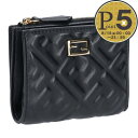 【15日0時〜24h限定ポイント5倍】 フェンディ FENDI 折財布 二つ折財布 スリムバゲット 8M0506 AAJD F0KUR NERO+ORO ブラッ...