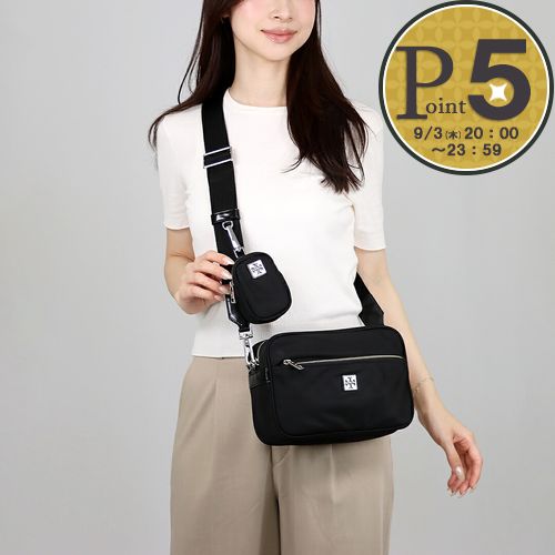 【3日20時〜4h限定ポイント5倍】 トリーバーチ TORY BURCH ショルダーバッグ クロスボディ VIRGINIA ヴァージニア 169166 001 BLACK ブラック 【お取り寄せ】