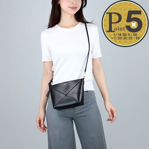 【9日20時〜76h限定ポイント5倍】 ロエベ LOEWE ショルダーバッグ クラッチバッグ PUZZLE FOLD パズルフォルド ポーチ C510PT1X01 1100 BLACK ブラック 【お取り寄せ】