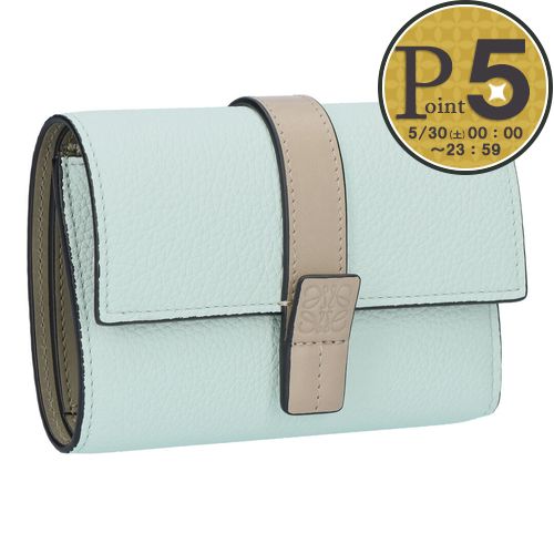 樂天商城 - 【30日0時〜24h限定ポイント5倍】 ロエベ LOEWE 折財布 3つ折り財布 C660S86X04 6874 FROZEN/CLAY スモール ヴァーティカル ウォレット 【お取り寄せ】