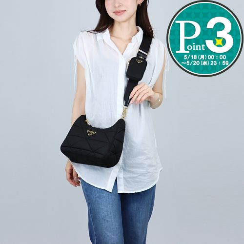 樂天商城 - 【18日0時〜72h限定ポイント3倍】 プラダ PRADA ショルダーバッグ Re-Nylon 1BC151 RDJN D9M F0632 NERO1 【お取り寄せ】