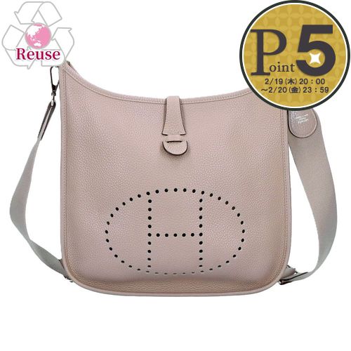 【19日20時〜28h限定ポイント5倍】 【リユース品】 エルメス HERMES バッグ ショルダーバッグ エヴリン3 PM グリシーヌ/シルバー金具 【お取り寄せ】