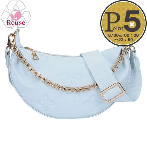【30日0時〜24h限定ポイント5倍】 【リユース品】 ルイヴィトン LOUIS VUITTON バッグ 2WAYバッグ オーバーザムーン M59825 ブルー グラシエ（ライトブルー） 【お取り寄せ】