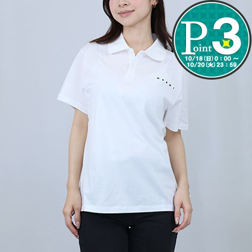 【18日0時〜72h限定ポイント3倍】 マルニ MARNI キッズ レディース ポロシャツ MT309U M01770 M00RF 0M100 WHITE
