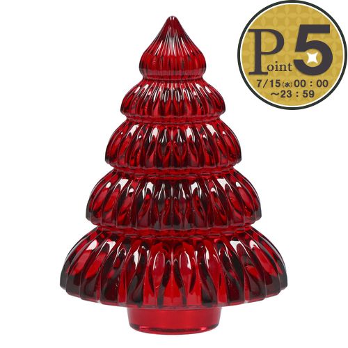  バカラ BACCARAT 置物 オブジェ オーナメント クリスマスオーナメント ノエル クリスタル NOEL RED ENCHANTING FIR 12CM 2815638