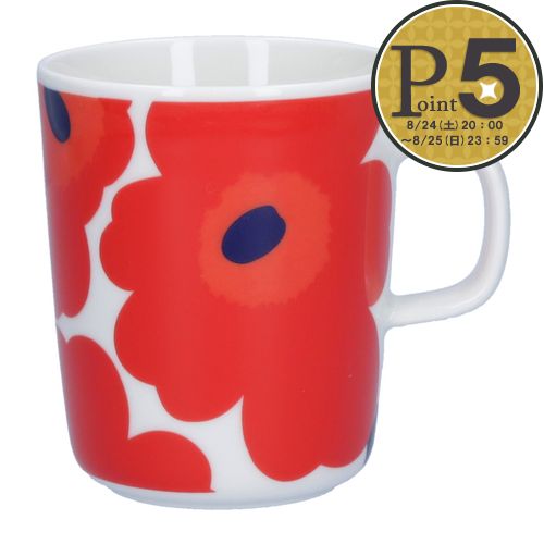 マリメッコ MARIMEKKO マグカップ UNIKKO 63431 001 レッド 250ml 【同梱不可】【ギフト不可】【RSL】