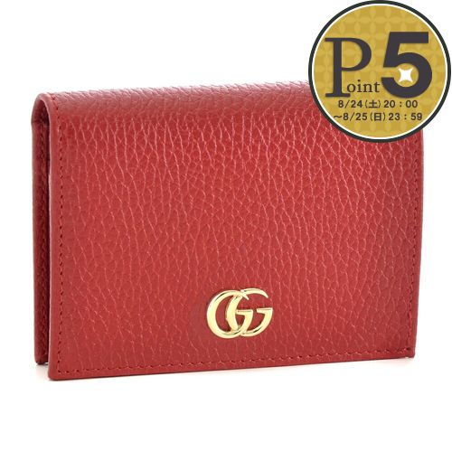 グッチ 財布（レディース） 【5/20(月)0時～24時間限定ポイント5倍】 グッチ GUCCI 折財布 456126 CAO0G 6433 HIBISCUS RED 【PETITE MARMONT：プチマーモント】