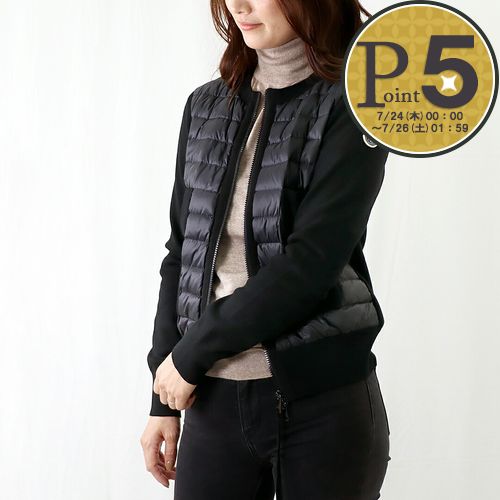 【4日20時〜28h限定ポイント5倍】 モンクレール レディース セーター カーディガン CARDIGAN 9B510 00 A9018 ブラック MONCLER 【お取り寄せ】のサムネイル